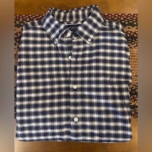 Charles Tyrwhitt Navy and White Plaid Shirt